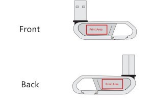 carbiner usb drive print area