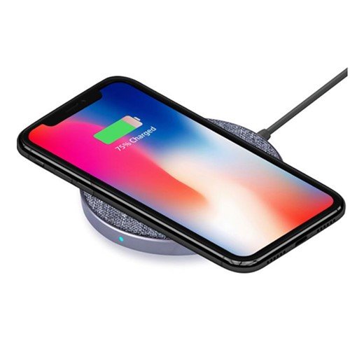 branded round fabric wireless charger