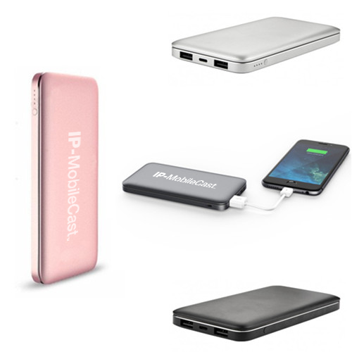 5000mah 2 output and 2 input power bank