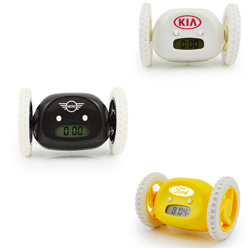 personalised running clocky alarm clock