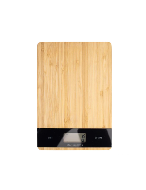 Promotional Bamboo Scale Kitchen Food Digital with LCD Display, Electric Scale 11LB Capacity Grams and Ounces Tare Function