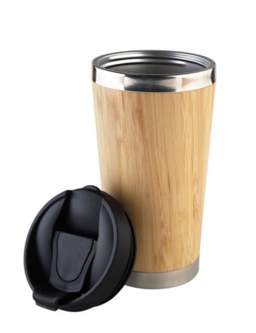 customized 18oz Capacity Bamboo Product Tumbler Double Wall Insulated