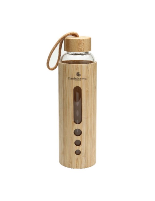 personalised wood BPA-free Heat-resistant Borosilicate Glass Bamboo Sleeve Water Bottle