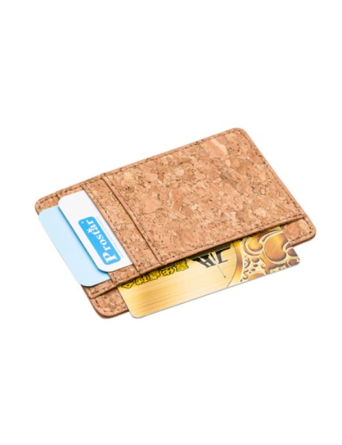 promotional Friendly Cork Card Holder Minimalist Credit Card Wallet Holder